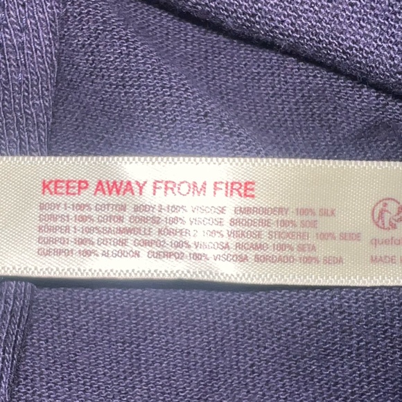 NWOT Free People Eyelet Lace Tiered Ruffle Sleeve Bodysuit Small Navy Blue - Picture 6 of 9